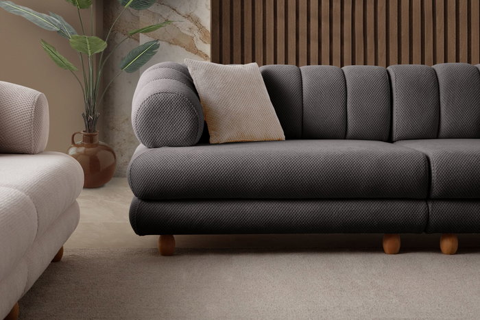 Atelier Del Sofa Gloria - Sofá de 3 Plazas Antracita